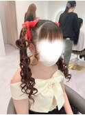 ハートツインテール/北新地ヘアセット