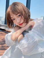 シンス 銀座(since)&nbsp;小顔似合わせカット/ミニボブグレージュ/ベージュカラー【銀座】