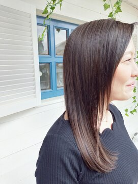 個室型美容室 グリーン(green) 艶髪、ほんのりグラデ