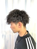 アップ(A+hair) ツイストパーマ束感カットソフトツイストツイスパ前下がり