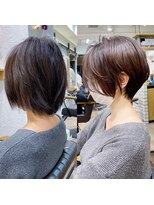 アヴァロン(AVALON)&nbsp;大人ショートボブ・ひし形シルエット・アッシュブラウン【BISA】