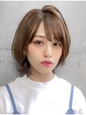 【GEEKS渋谷】ミニボブ/20代30代/くすみカラー/3Dカラー/透け感