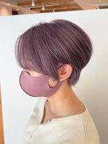 アズールサン 草加西口店(azule-sun)&nbsp;ラベンダーカラー　シアーピンク　ハンサムショート　韓国風