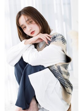 トティア 堀江(Totia) 【Totia堀江】こなれヘア×鎖骨ミディアム