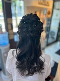 結婚パーティヘアセットお呼ばれ結婚式二次会