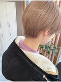 【ブリーチカラー】ベージュカラー ショートヘア