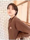 耳掛けショートボブ