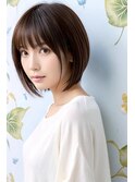 すっきり見えるショートボブスタイル。