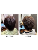 ヘアーメイク クーラ 行橋店(Hair make CURA)&nbsp;大人男性ナチュラルパーマビジカジ清潔感アッシュブラウン