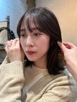 ノラ ヘアーサロン(NORA HAIR SALON)&nbsp;肩くびれボブ×グレージュ艶カラー