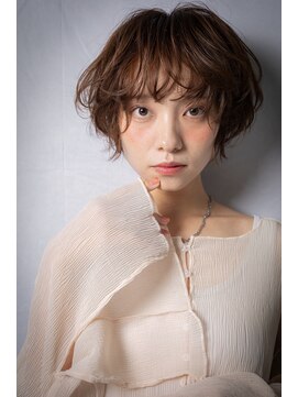 カバーヘア イヴ 戸頭店(COVER HAIR EVE) ひし形抜け感小顔フェザーショートマッシュパーマx戸頭20代30代