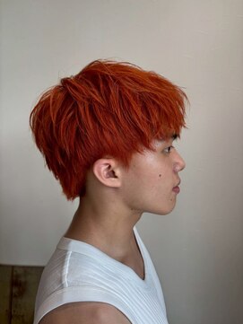 ヘアーワークス ボナ(HAIR WORKS bona.) 視線を独り占め◎ビビッドオレンジ×ハイトーン/ブリーチ