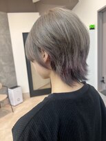 アルメリア 池袋(Arumeria) ベージュウルフケアブリーチ丸みショートボブレイヤーカット