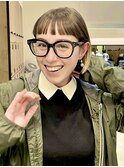 ボブ　裾カラー　ブリーチ