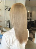 10代20代ブリーチありホワイトベージュカラー