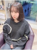 レイヤーショート×オリーブグレー
