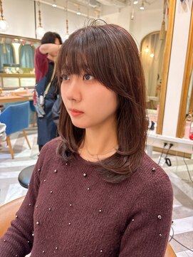 ロンドアベニール 北千住(Lond avenir) 韓国顔周り/バタフライカット/ミディアムレイヤーカット北千住