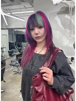 オーン 渋谷(OOn)&nbsp;ネオンピンク×ビビッドパープルのデザインウルフ