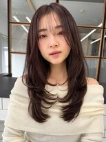 オルクドゥ(Orque deux) ブリーチなしカラー◎透明感ブラウン×韓国風レイヤーカット