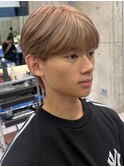 メンズブリーチカラー韓国ミルクティーベージュ