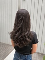ティーシェル(TIECHEL)&nbsp;透け感しっかり暗めグレージュ×レイヤーロング