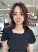 ピンクラベンダーとくびれボブ