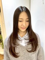 イチエ(ICHIE)&nbsp;前髪なし大人レイヤー 顔周りカット 20代  30代ヘア