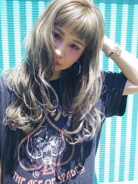 エルデ ナインズ ヘアー スタンド 川口店(elde 9's HAIR STAND) T.デザインカラー&オン眉のマッシュウルフ風切りっぱなしボブ