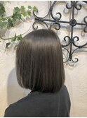 オリーブグレージュ×ミディアムボブ【綾瀬美容院】《 柴崎》