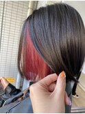 【川瀬莉穂】イヤリングカラー×レッド