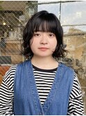 【渡部】黒髪ボブパーマ