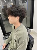 大人気波巻きスパイラルパーマウルフ