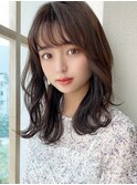 くびれミディ小顔ヘア★ブラウンベージュ20代