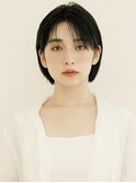 黒髪/グレーベージュ/レイヤーロング/前髪パーマ[新宿駅]