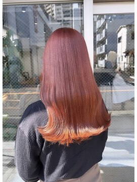 アドア 横浜(ADORE) 【ADORE 横浜】ブリーチ1回ピンクカラー×ケアブリーチ