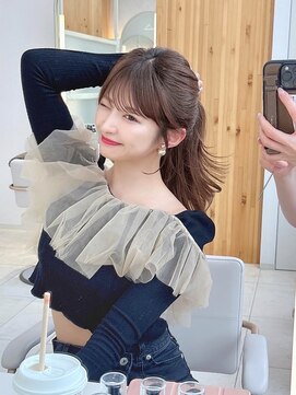 アフロートリノ(AFLOAT Leino) 2wayバング 韓国前髪 シースルー ミディアム くびれヘア 顔周り