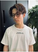 men's perm センターパート