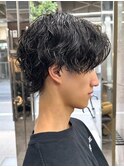 シャドウパーマメンズカットスパイラルパーマツイスパ波巻き