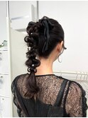 大人可愛◎ポニーテール 編みおろし