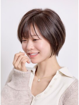 ミチオ ノザワ ヘアサロン ギンザ(Michio Nozawa HAIR SALON Ginza) ★前髪あり小顔くせ毛カバーベージュカラー丸みショートボブヘア