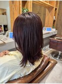大人可愛い髪質改善カラーラベンダーベージュ