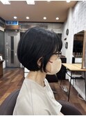 前下がり×ショートボブ