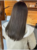 髪質改善カラー　艶カラー　ブラウンカラー　ミディアム