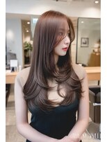 ノイエ 原宿 北参道(NoIE) ロングレイヤーカットブリーチなしダブルカラーブラウンカラー