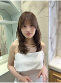 オリーブグレー/レイヤーカット/クラゲヘア/顔周り