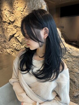 アスター 天神大名店(Aster) 小顔に見えるトレンドヘア/黒髪/オリーブグレー/ココアベージュ