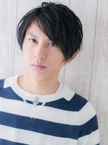 メンズヘア ビーセカンド 草加店(MENS HAIR B-2) 20代30代ダークアッシュ七三分け清潔感スマートマッシュa1草加