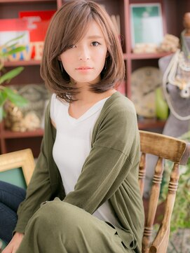 カバーヘア ブリス 戸田公園西口店(COVER HAIR bliss) *+COVER HAIR+*…透け感カラーで大人ミディb!