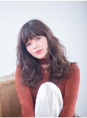 ふんわりウェーブがかわいい♪愛されブラウン