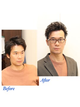 ヘアーアンドグルーミング ヨシザワインク(HAIR&GROOMING YOSHIZAWA Inc.) 30代40代ビジネスツーブロックアイロンパーマアップバング理容室